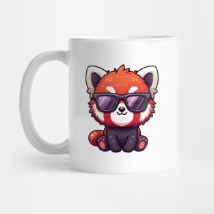 Cute red panda wearing sunglasses Mug